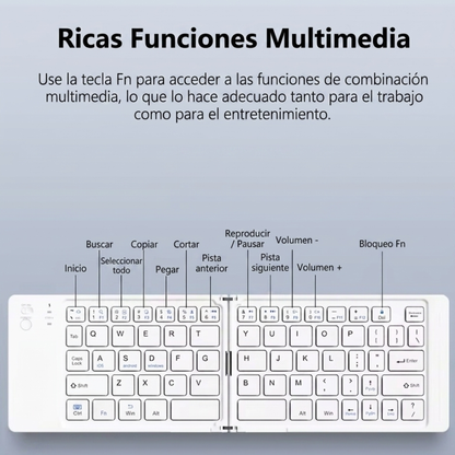 Mini Teclado Inalámbrico Plegable