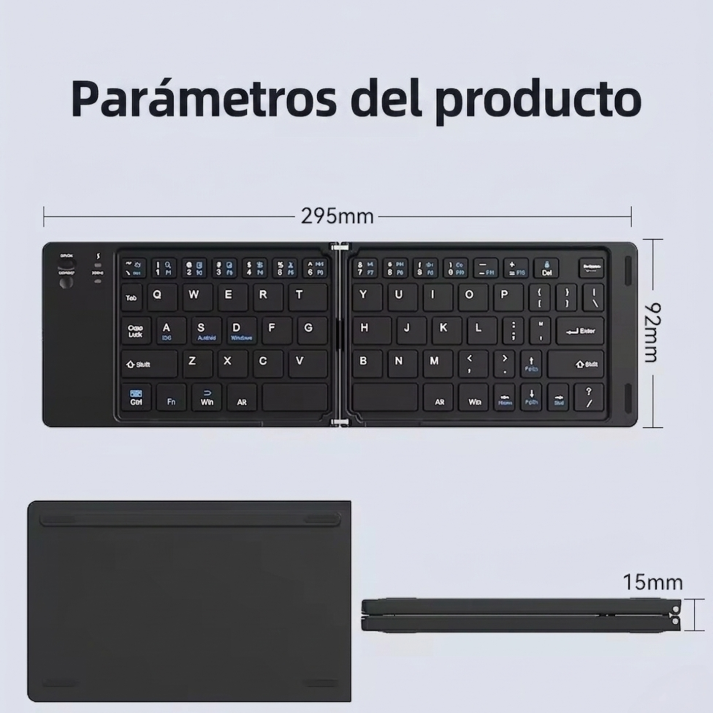Mini Teclado Inalámbrico Plegable