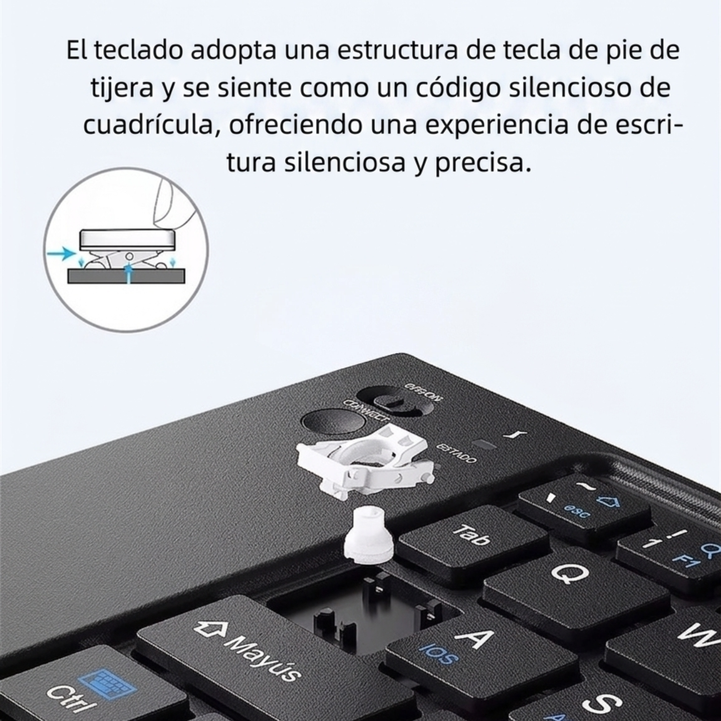 Mini Teclado Inalámbrico Plegable